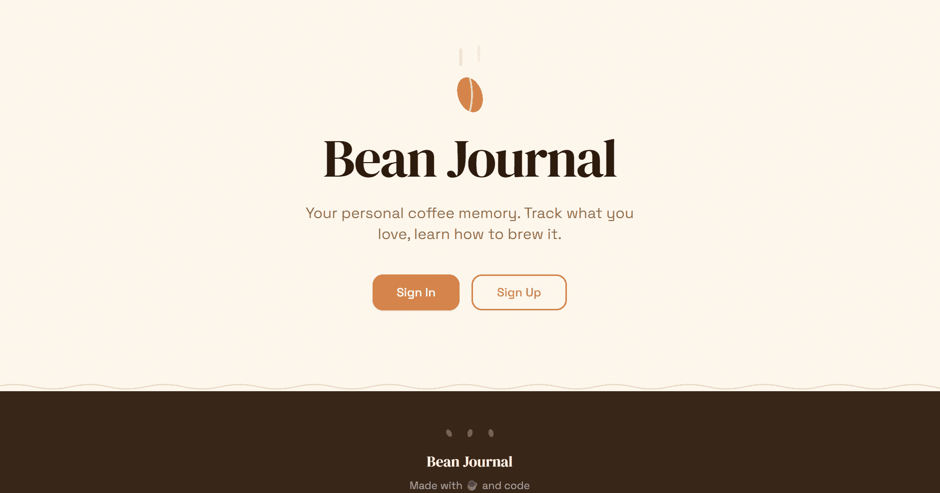 Bean Journal (In Progress)